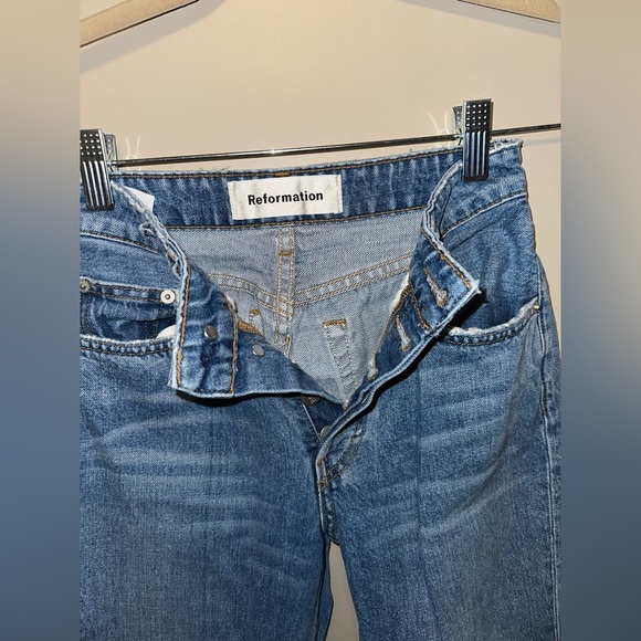 Reformation Petite Brooke High Rise Straight Jean Size 23 - Picture 3 of 5